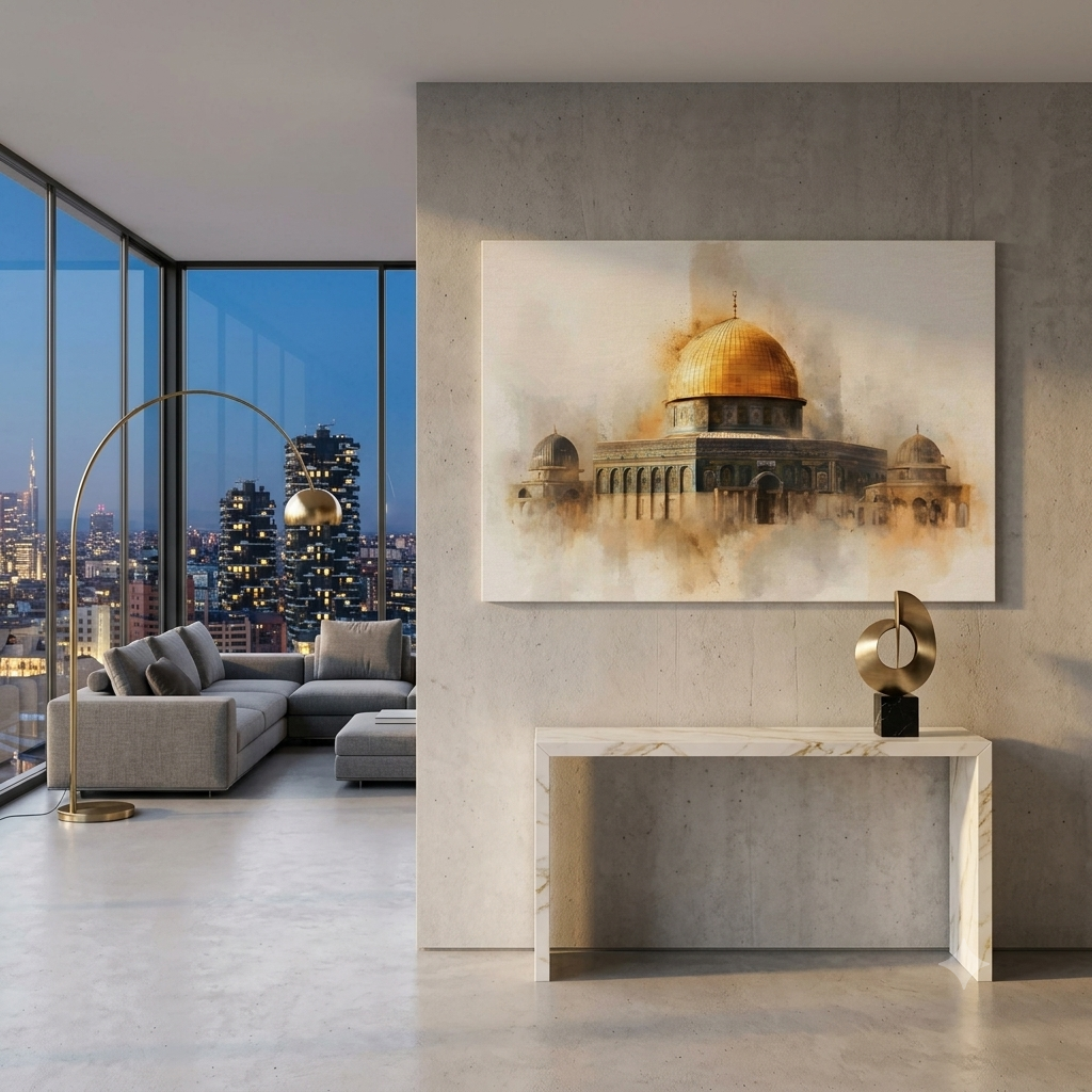Al-Aqsa Dome du Rocher | Aquarelle